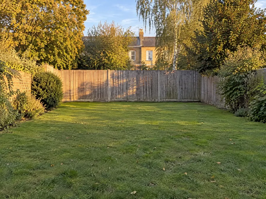 Before: an example back garden in South-East London, photographed from the lawn. CGI.